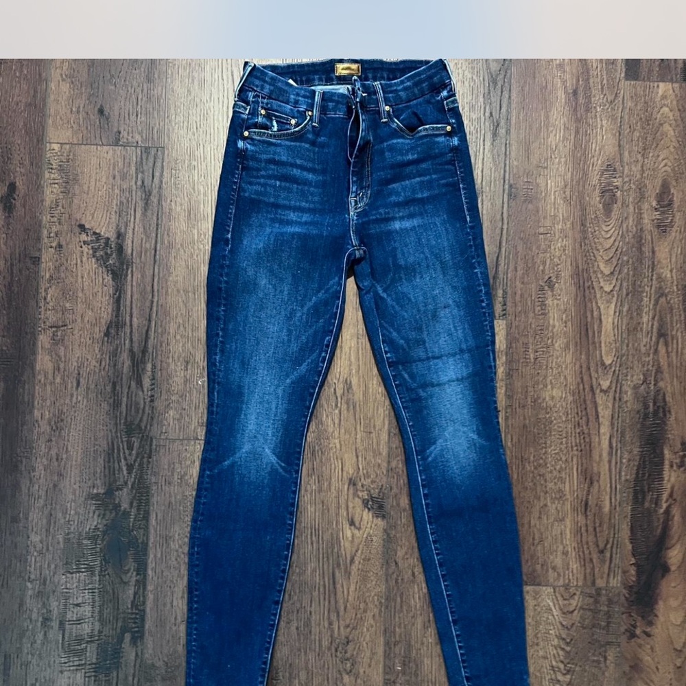MOTHER Dark Blue Skinny Jeans